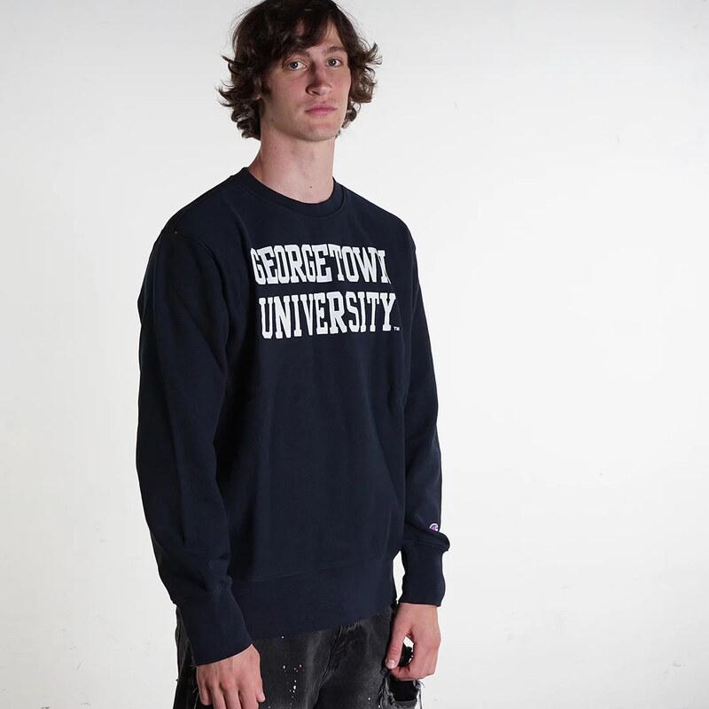 Champion Reverse Weave Crewneck Sweatshirt Georgetown University NNY 216817 BS501