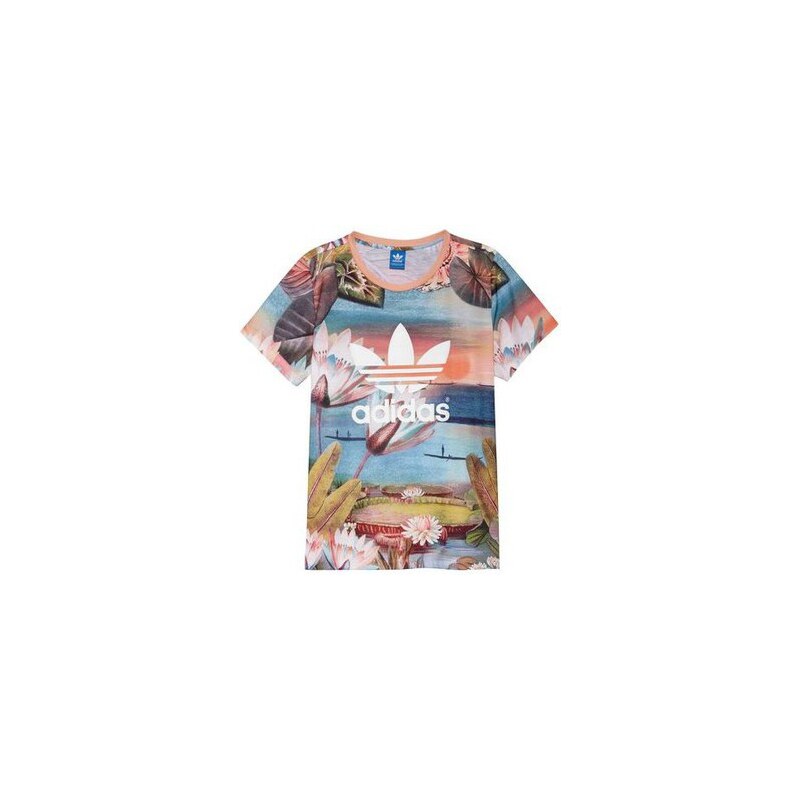 adidas T-shirt Tee Shirt Femme Curso D'agua Logo Multicolor S19327