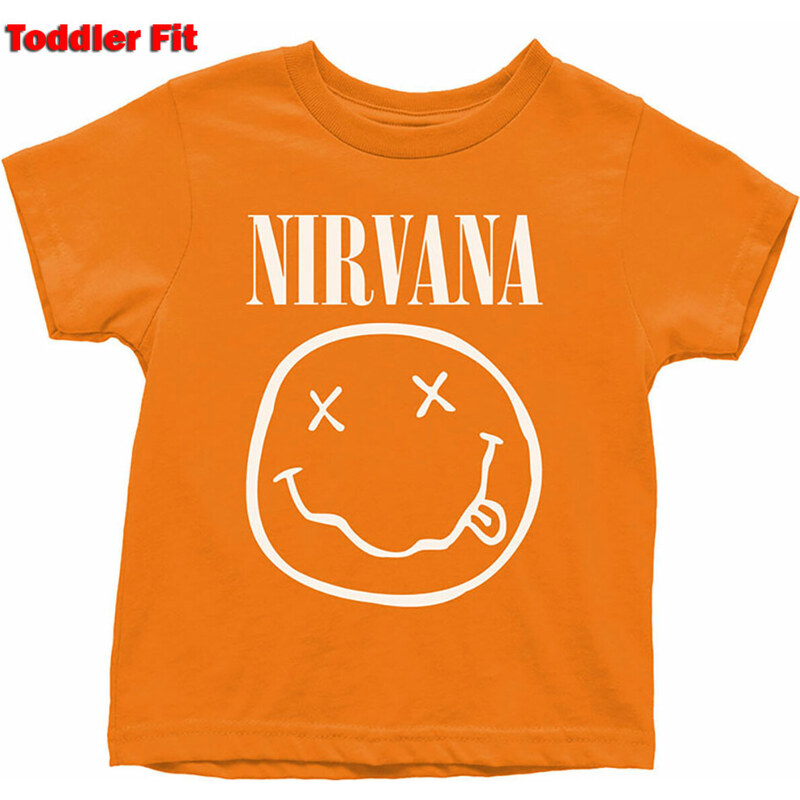 Tee-shirt métal enfants Nirvana - White Happy Face - ROCK OFF - NIRVTS03TO