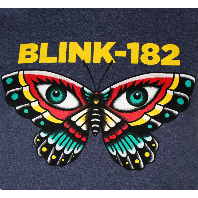 Tee-shirt métal pour femmes Blink 182 - Butterfly - ROCK OFF - BLINKTS13LN
