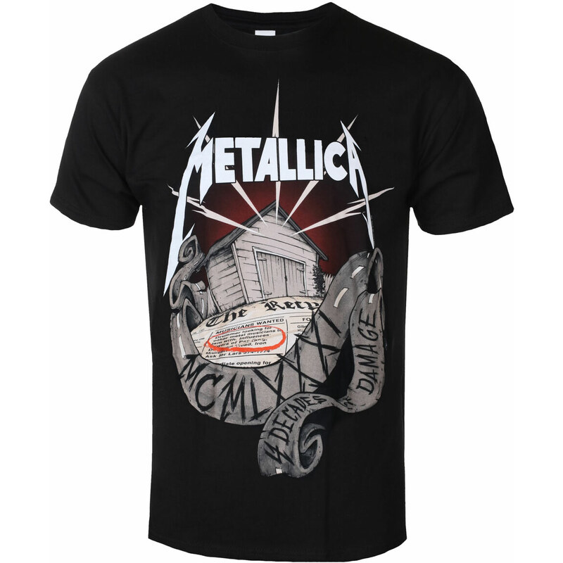 Tee-shirt métal pour hommes Metallica - 40th Anniversary Garage - ROCK OFF - RTMTLTSBGARA METTS55MB