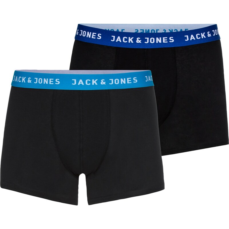 JACK & JONES Boxers 'Rich' bleu roi / noir / blanc