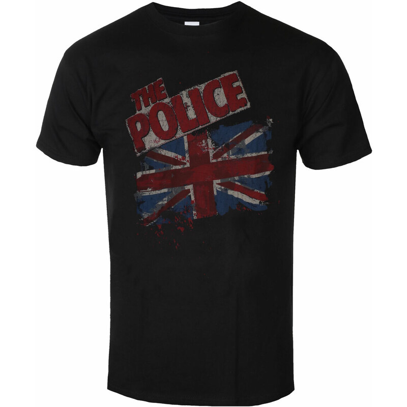 Tee-shirt métal pour hommes Police - Vtge Flag - ROCK OFF - POLTS02MB