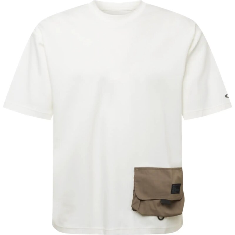OAKLEY T-Shirt fonctionnel kaki / blanc