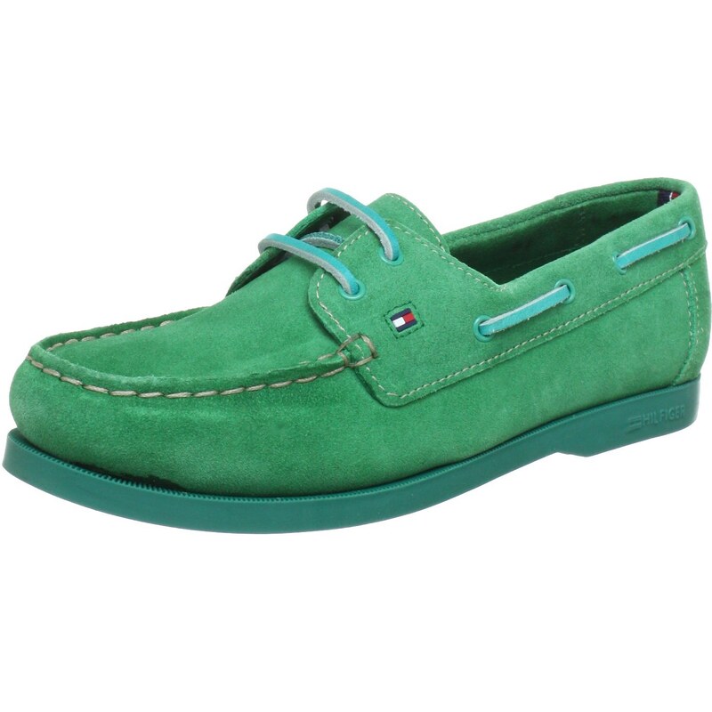 Tommy Hilfiger SAIL 1B, chaussures bateau enfant mixte - Vert - Vert (318 Parakeet), 28 EU