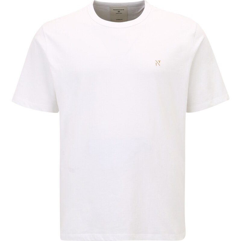 NOWADAYS T-Shirt marron / blanc