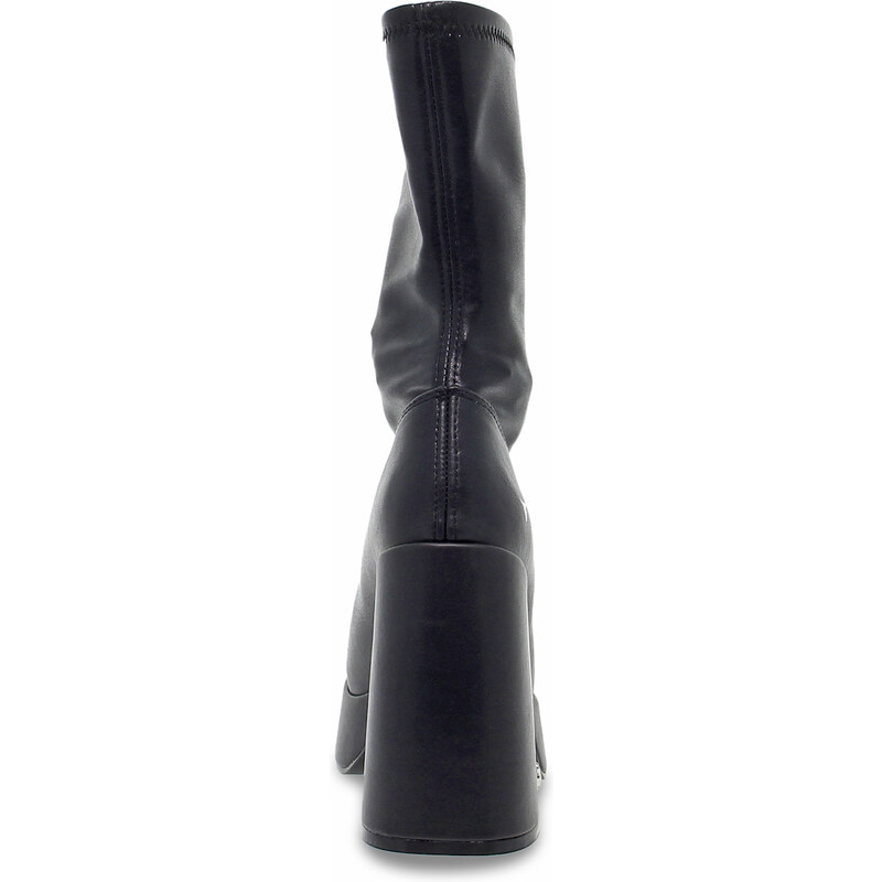Boots Windsor Smith HIDDEN BLACK STRETCH UP en faux cuir noir