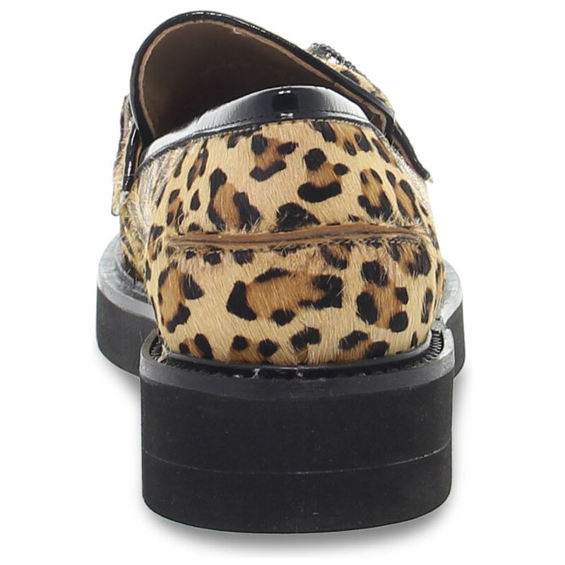 Chaussures plates Emanuèlle Vee MOCASSINO PONY-HARRODS en imprimé léopard