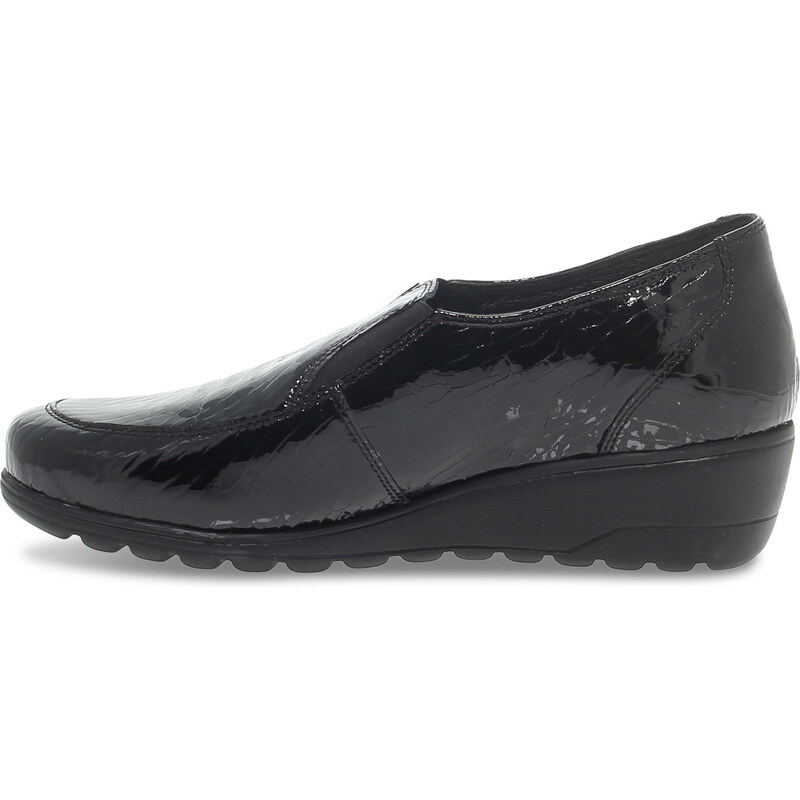Chaussures plates Mephisto BERTRANE MOBILS ERGONOMIC en imprimé noir