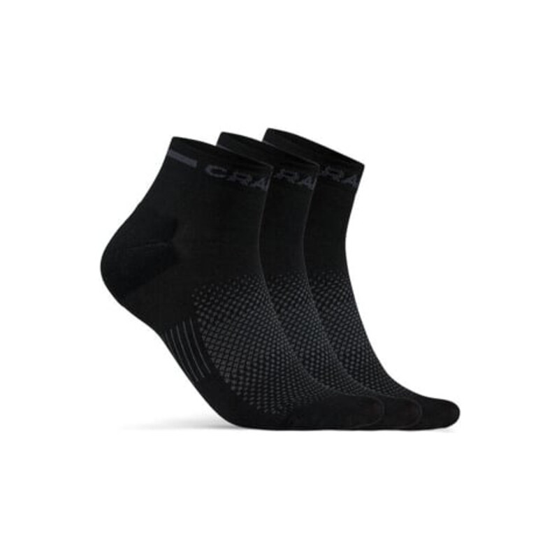 Des chaussettes CRAFT CORE Dry Mid 3-pack noire