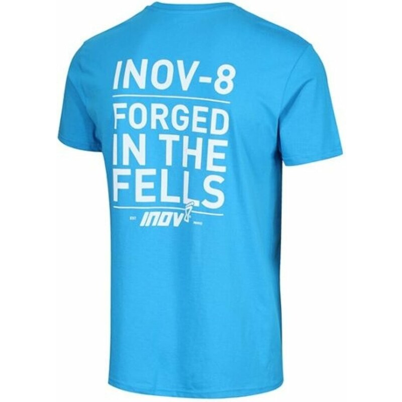 Hommes t-shirt INOV-8 Cotton Tee "Forgé" M clair bleu