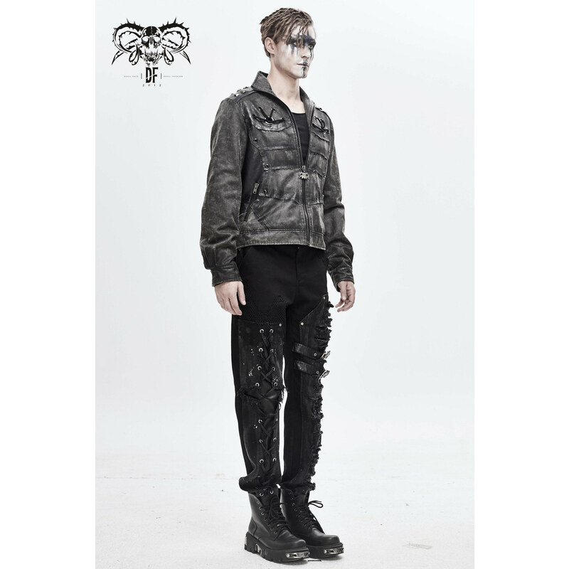 Veste pour homme DEVIL FASHION - Teenage Riot Punk Distressed - CT13901