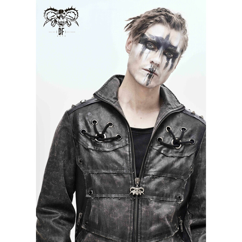 Veste pour homme DEVIL FASHION - Teenage Riot Punk Distressed - CT13901