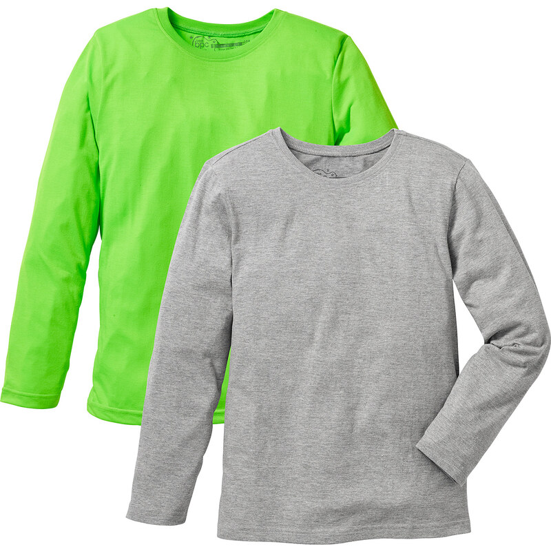 bpc bonprix collection T-shirts manches longues vert enfant - bonprix