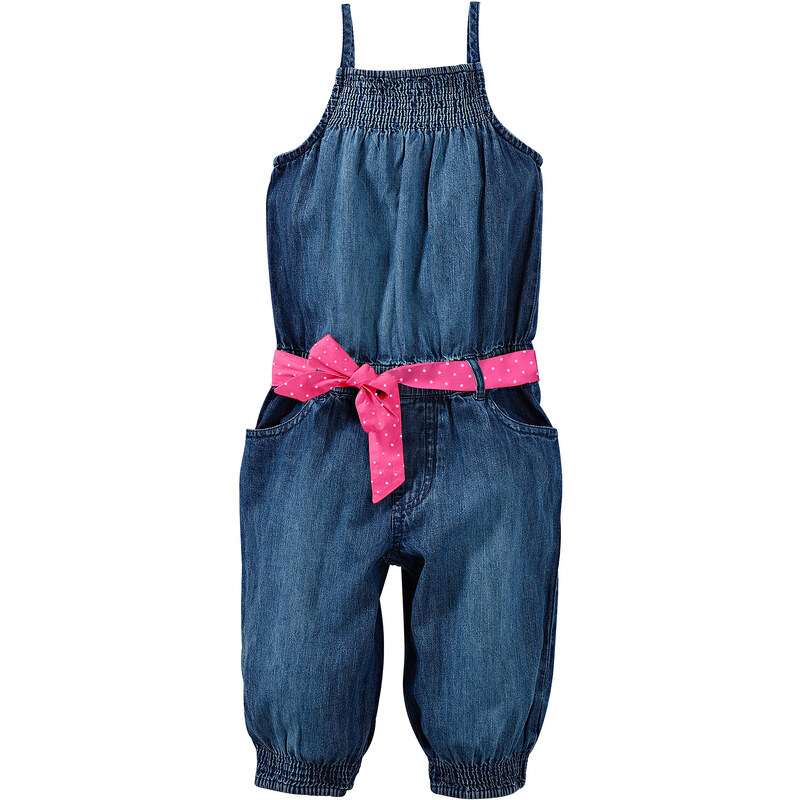 bpc bonprix collection Combinaison en jean + ceinture (Ens. 2 pces.) bleu sans manches enfant - bonprix