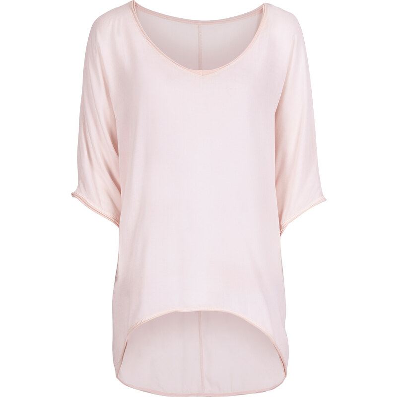 RAINBOW Top blouse rose manches 7/8 femme - bonprix