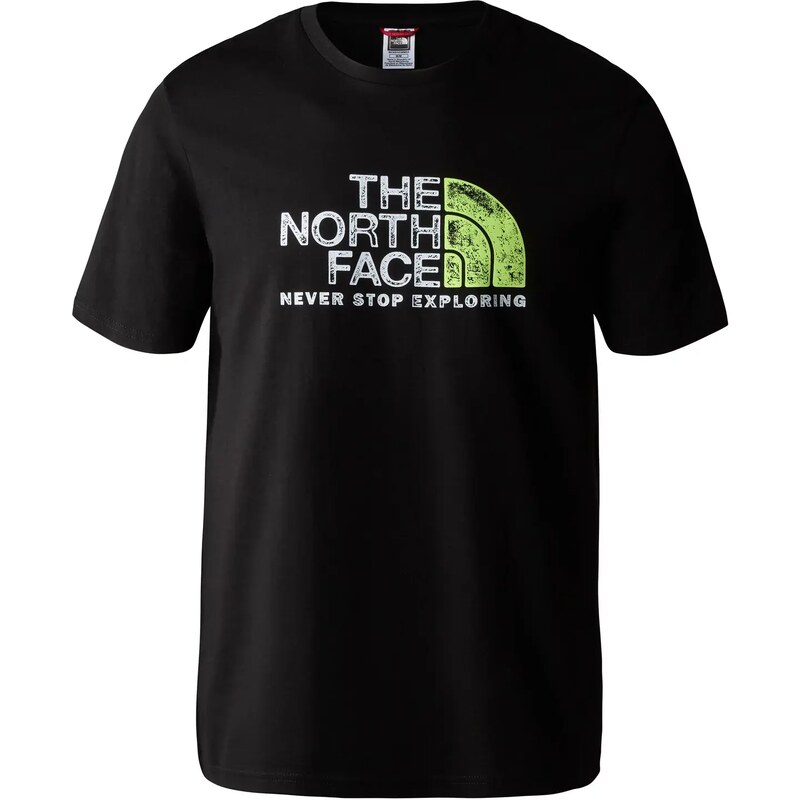 The North Face Men's T-shirt S/S Rust 2 Tee Tnf Black - Led Yellow NF0A4M68H2