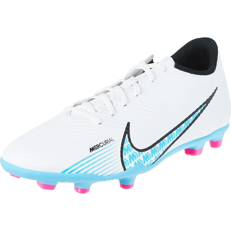Nike Vapor 15 Club MG, Chaussures Football (FG) Mixte, White/Baltic Blue-Pink Blast, 46 EU