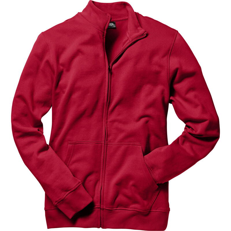 bpc bonprix collection Gilet sweat-shirt Regular Fit rouge manches longues homme - bonprix