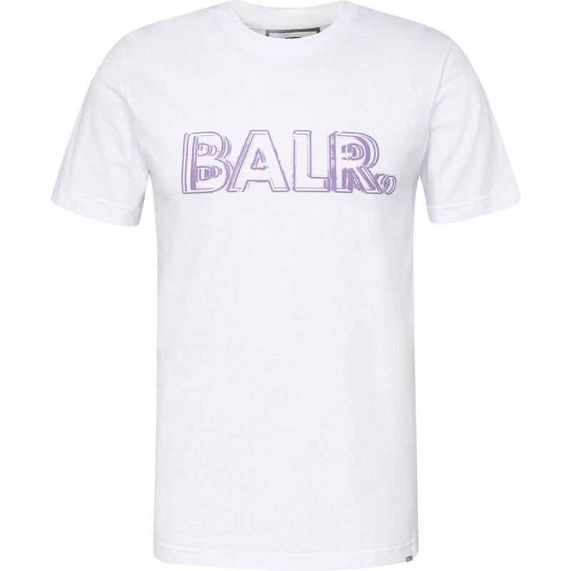 BALR. T-Shirt 'Olaf' violet / blanc