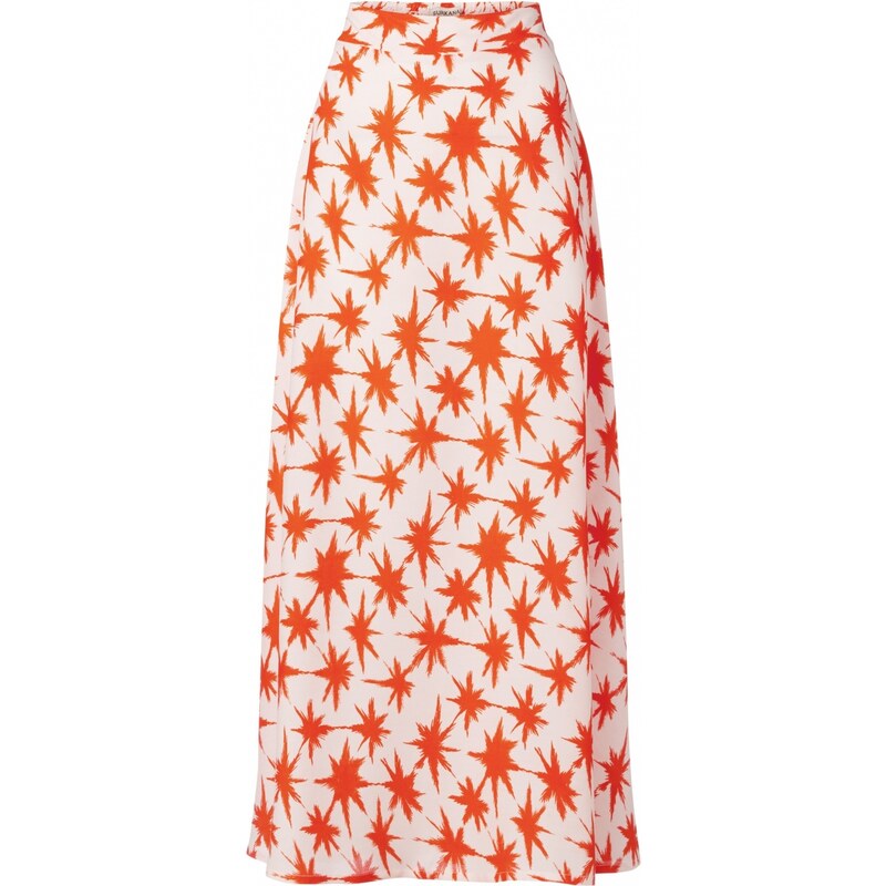 Surkana Palms Midi Skirt en Orange