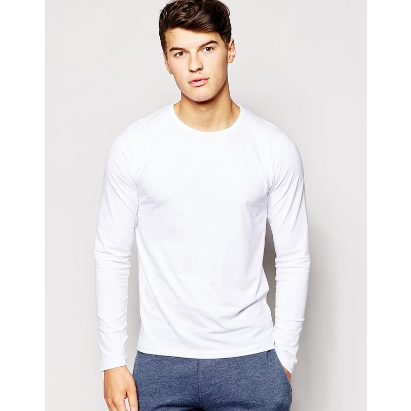 Jack & Jones - T-shirt classique à manches longues - Blanc