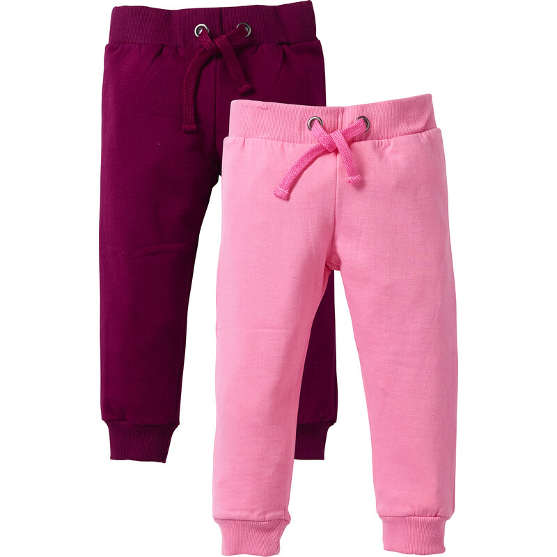 bpc bonprix collection Lot de 2 pantalons sweat rose enfant - bonprix