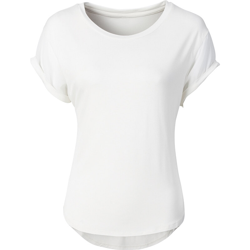 BODYFLIRT T-shirt blanc manches courtes femme - bonprix