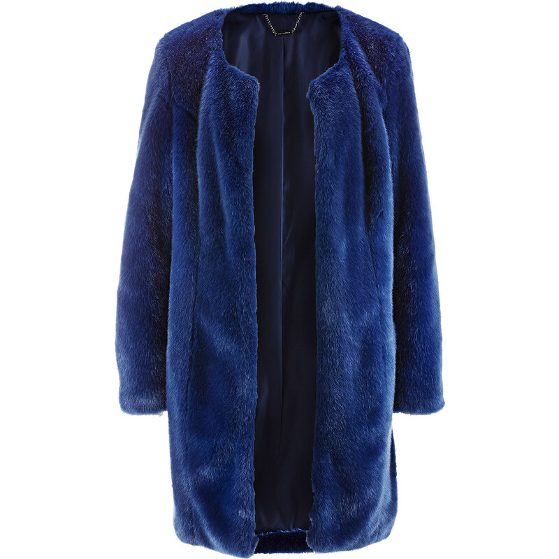 bpc selection premium Manteau court imitation fourrure Premium bleu manches longues femme - bonprix