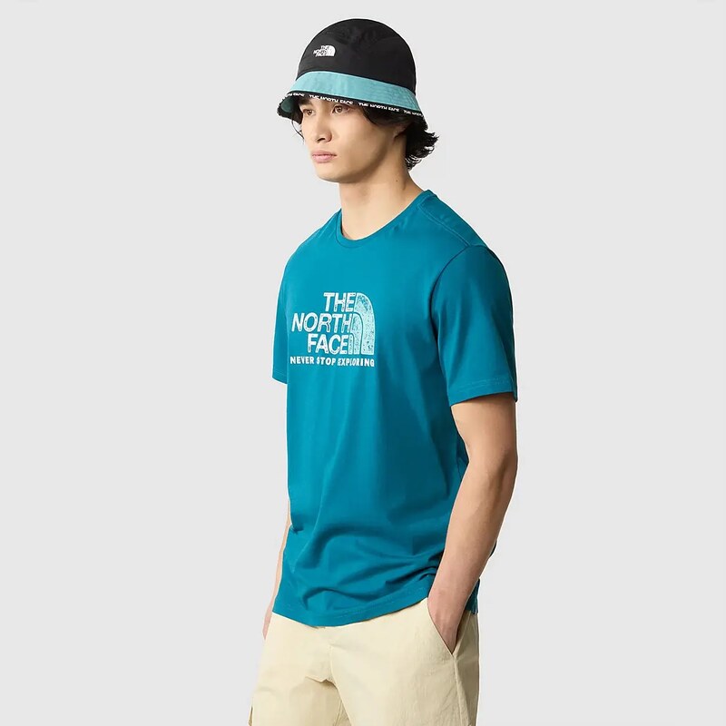 The North Face Men's T-shirt S/S Rust 2 Tee Blue Coral - Reef Waters NF0A4M68P6C