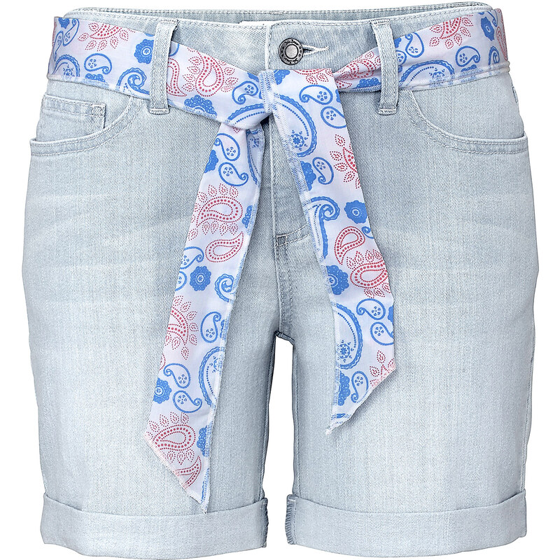 John Baner JEANSWEAR Short en jean extensible avec ceinture bleu femme - bonprix