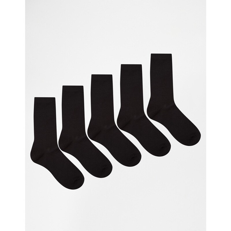 ASOS - Lot de 5 paires de chaussettes - Noir - ÉCONOMIE - Noir