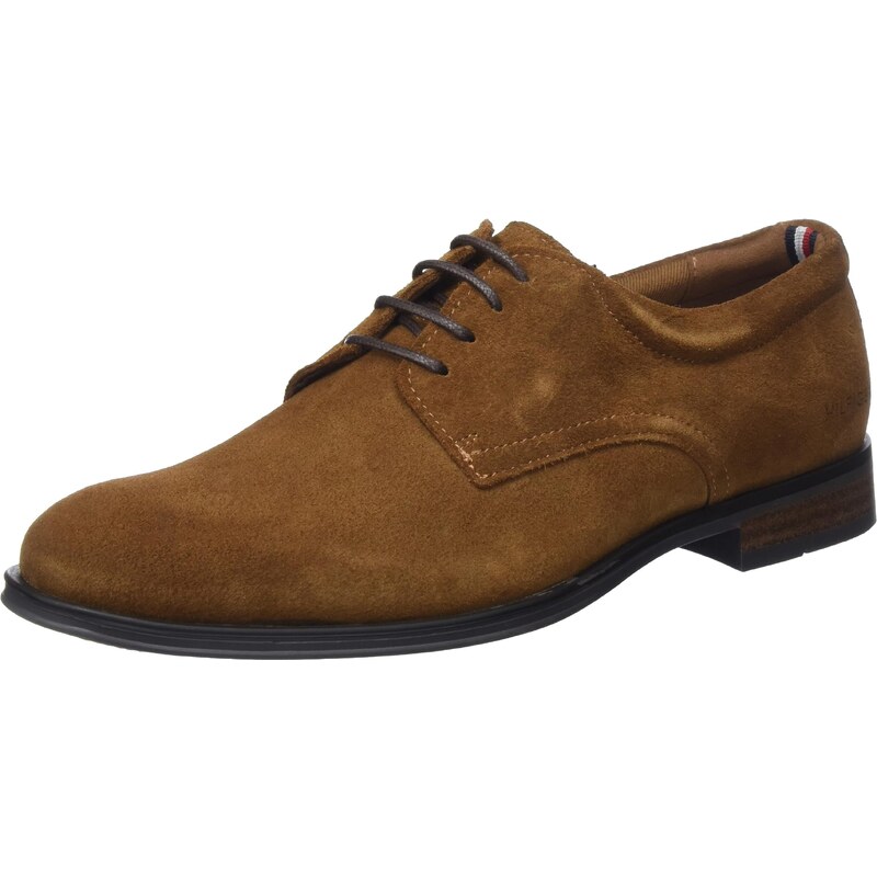 Tommy Hilfiger Homme Chaussures Derby Casual Suede Daim, Marron (Coconut Grove), 45 EU