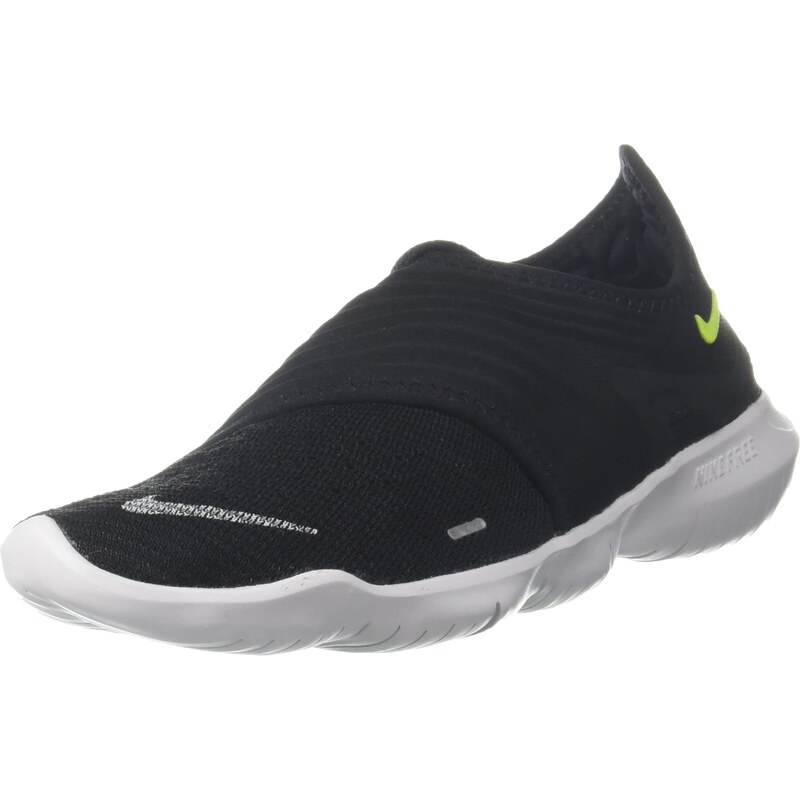 Nike Femme WMNS Free RN Flyknit 3.0 Chaussures d'Athlétisme, Multicolore (Black/Volt/White 000), 37.5 EU