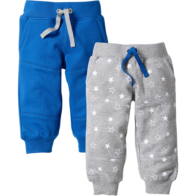 bpc bonprix collection Lot de 2 pantalons sweat bébé en coton bio bleu enfant - bonprix