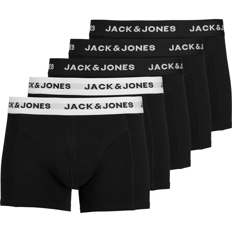 JACK & JONES Boxers 'Solid' noir / blanc