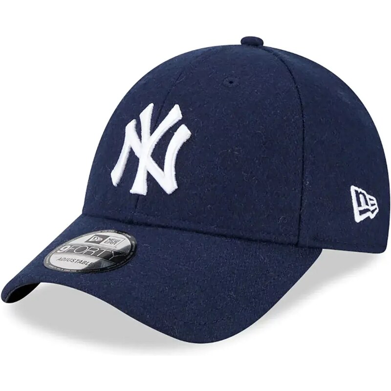 New Era New York Yankees Melton Wool 9FORTY Adjustable Cap Navy Blue 60292504