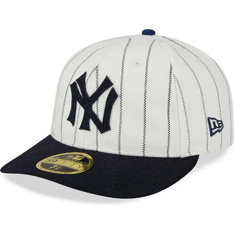 New Era New York Yankees Cooperstown MLB Stripe Chrome White Retro Crown 59FIFTY Fitted Cap 60292675