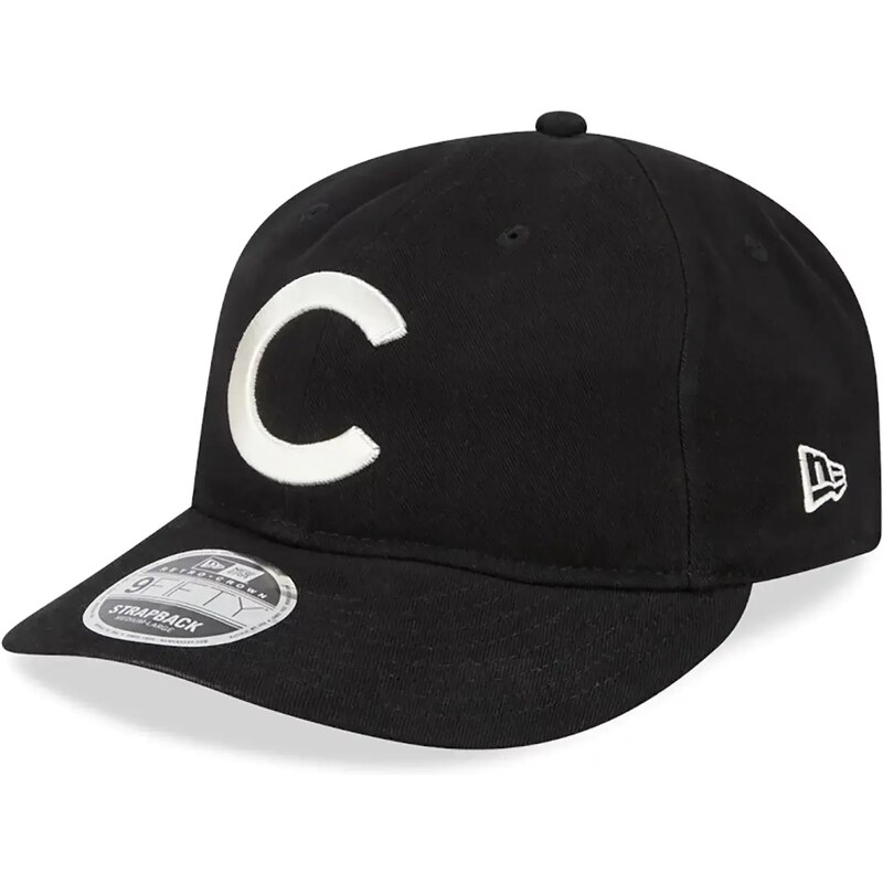 New Era Chicago Cubs MLB Cooperstown Retro Crown 9FIFTY Strapback Cap Black 60292499