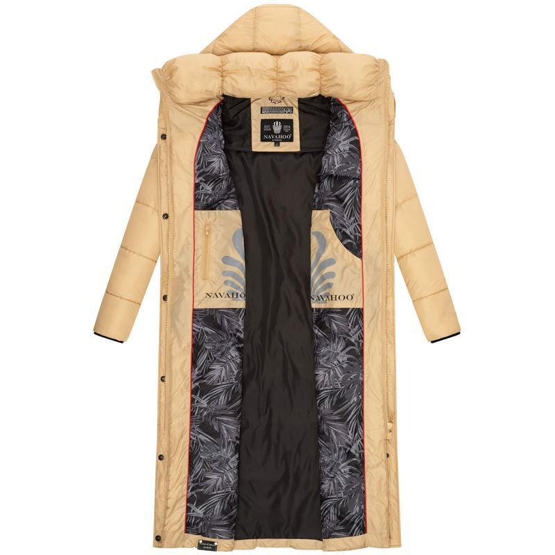 Manteau d'hiver long à capuche pour femme WAFFELCHEN Navahoo