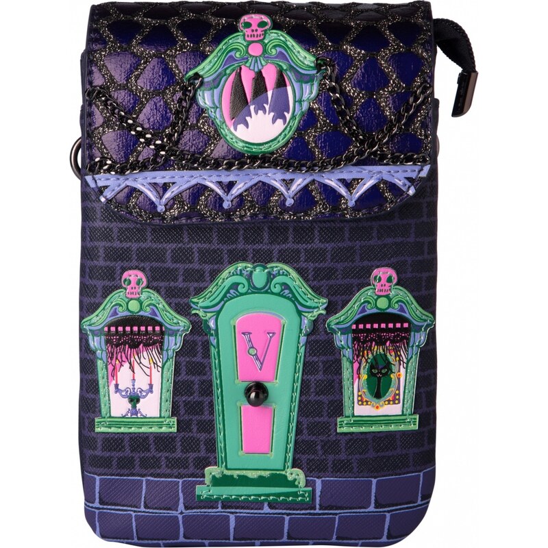 Vendula Pochette pour téléphone Cat Dracula's Haunted House en violet