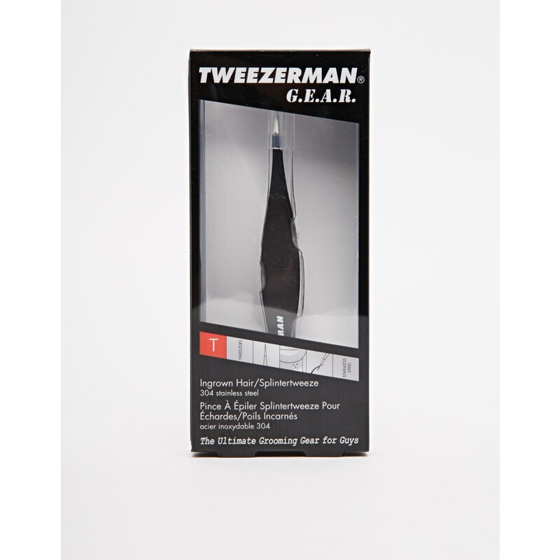 Tweezerman - Pince à épiler pour poils incarnés - Noir