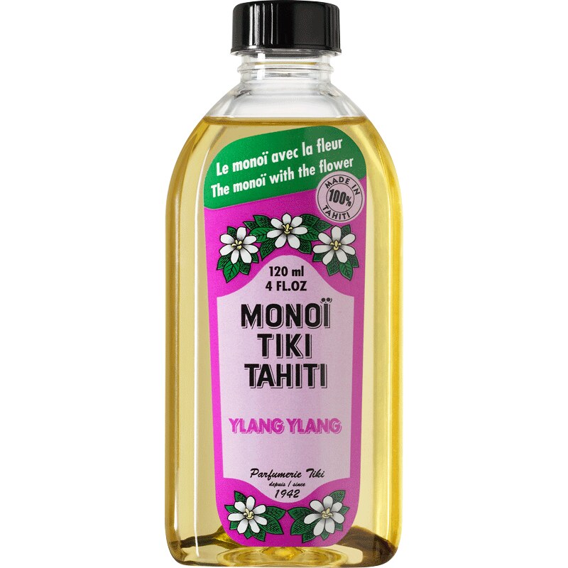 Monoï Parfum Ylang Ylang Avec Fleur, Made In Tahiti - Tiki Monoi Ylang Ylang 120 Ml