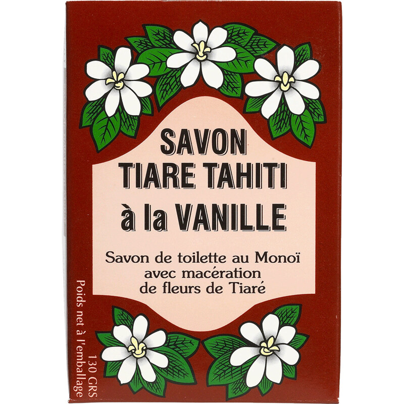 Savon Végétal Au Monoï Et Huile De Coco, Parfum Vanille - Tiki Savon Tiare Tahiti Vanille 130g