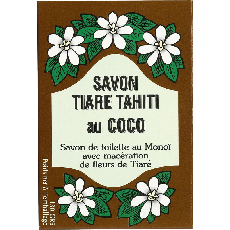 Savon Végétal Avec 30% De Monoï De Tahiti, Parfum Coco - Tiki Savon Tiare Tahiti Coco 130g
