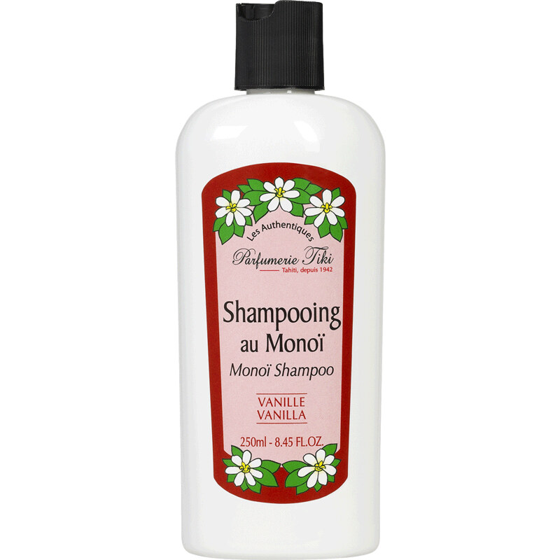 Shampoing Au Monoï, Parfum Vanille, Sans Paraben - Tiki Shampoing Monoi Vanille 250ml