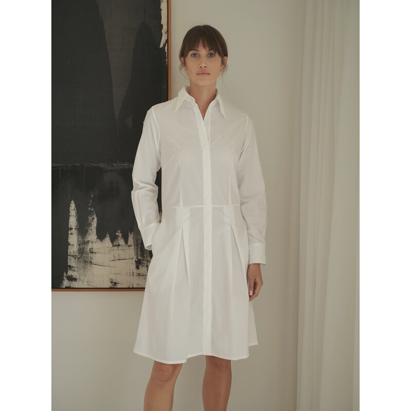 Luciee Ophelia Shirt Dress In White