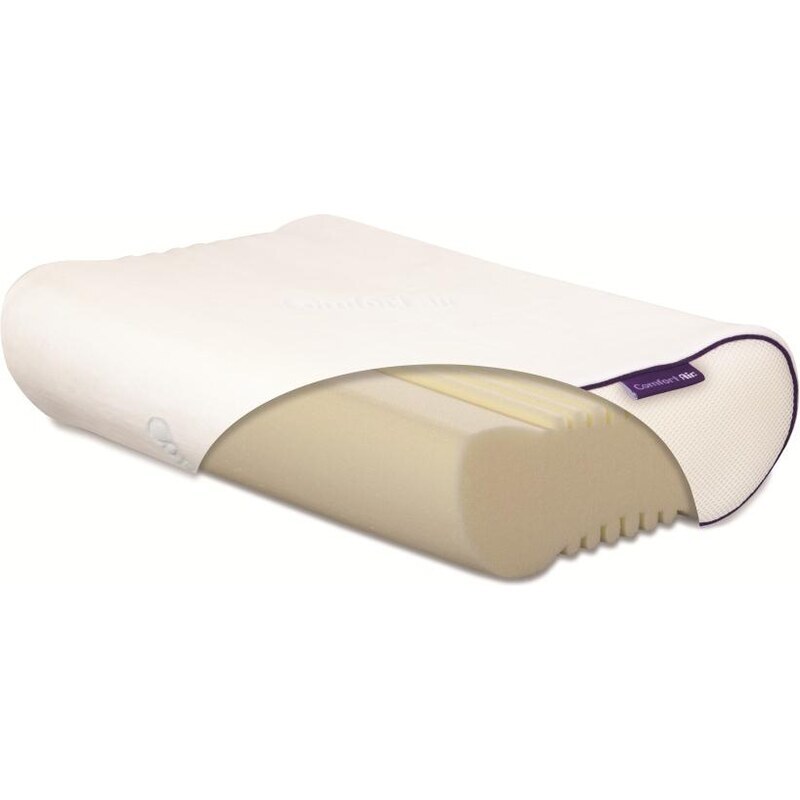 Comfort Air Oreiller ergonomique en mousse à mémoire de forme qui aide à réduire les ronflements - env. 33x50 cm