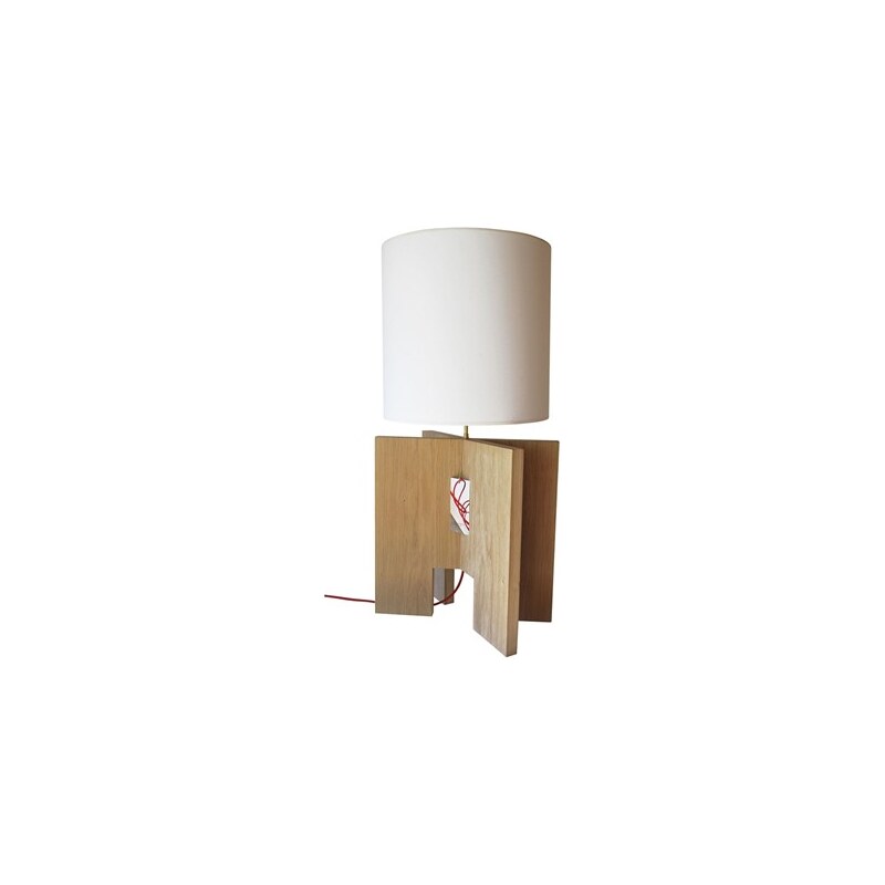 Open design X-TOOL - Lampe de table design en bois - Beige clair