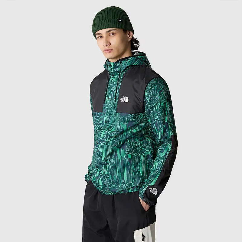 The North Face Men’s Seasonal Mountain Jacket Chlorophyll Green Digital Distortion Print-Tnf Black NF0A5IG3OSZ1
